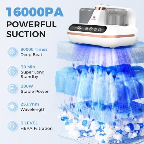 White amzany mattress vacuum - white,